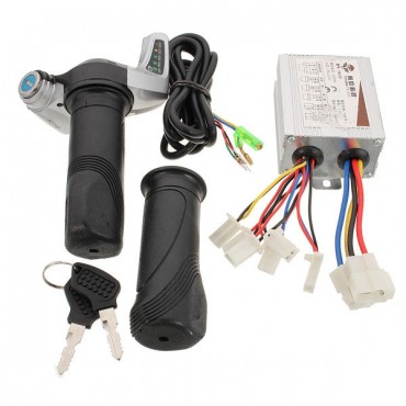 36V 500W Brushed Controller With Throttle Twist Grips 7/8 inch 22mm For Electric Scooter Bicycle