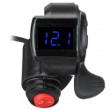 36V/48V/60V/72V Thumb Throttle w/ LCD Digital Battery Voltage Display For Ebike Scooter