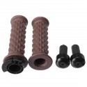 7/8inch 22mm Motorcycle Rubber Handlebar Hand Grip For Cafe Racer Bobber Clubman