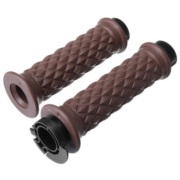 7/8inch 22mm Motorcycle Rubber Handlebar Hand Grip For Cafe Racer Bobber Clubman