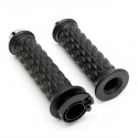 7/8inch 22mm Motorcycle Rubber Handlebar Hand Grip For Cafe Racer Bobber Clubman