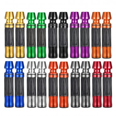 7/8inch Pair Universal Handlebar Rubber Hand Grips Motorcycle Sports Bike Aluminum