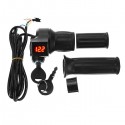 DC 12V-84V Throttle Twist Handlebar LCD Digital Meter W/ Keys For Electric Motorcycle Scooter