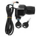 DC 12V-84V Throttle Twist Handlebar LCD Digital Meter W/ Keys For Electric Motorcycle Scooter