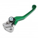 Motorcycle Green Clutch Brake Lever + Handlebar Grip For Kawasaki KX65 KX85 KX125 KX250 KX250F