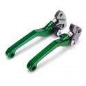 Motorcycle Green Clutch Brake Lever + Handlebar Grip For Kawasaki KX65 KX85 KX125 KX250 KX250F