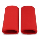 Motorcycle Handlebar Grip Cover Slip-on Foam Anti Vibration Comfort Red Universal