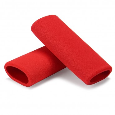 Motorcycle Handlebar Grip Cover Slip-on Foam Anti Vibration Comfort Red Universal