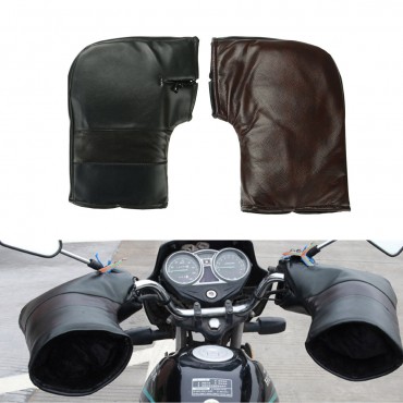 Motorcycle Scooter Handlebar Grip Gloves Muffs Hand Warm Cover Winter Thermal