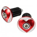 Pair 17mm Scooter Handlebar Plug Poker Pattern For Yamaha/Suzuki