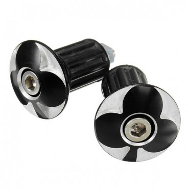 Pair 17mm Scooter Handlebar Plug Poker Pattern For Yamaha/Suzuki