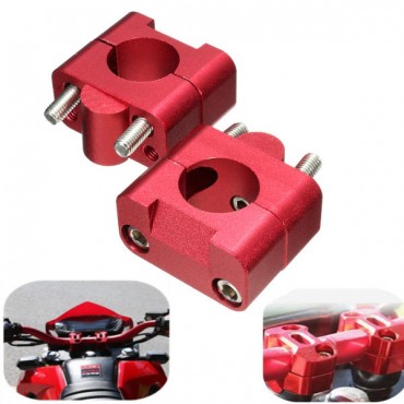 1 1/8inch 28mm CNC Handlebar Fat Bar Riser Mount Clamp Adaptor for Pit Dirt Motorcycle