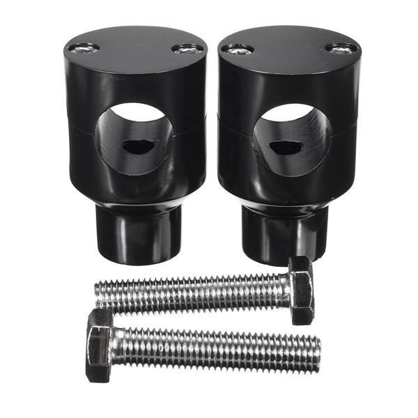 25mm Black Motorcycle BilleT-Handlebar Holder Risers For Harley Davidson