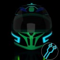 2pcs EL Cold LED Motorcycle Helmet Light Strip Sticker Luminous Night Signal 40cm