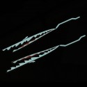 2pcs Motorcycle LED Helmet Shark Style Night Signal Light Strip Bar Luminous Modified Strip Helmet Sticker