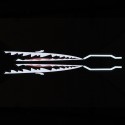 2pcs Motorcycle LED Helmet Shark Style Night Signal Light Strip Bar Luminous Modified Strip Helmet Sticker