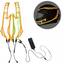 4-in-1 8 Color Motorcycle LED Night Riding Signal Helmet EL Cold Light 3 Modes Led Helmet Light Strip Decoration Kit Bar