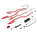 4-in-1 8 Color Motorcycle LED Night Riding Signal Helmet EL Cold Light 3 Modes Led Helmet Light Strip decoration Kit Bar