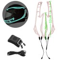 4-in-1 Motorcycle Helmet LED Luminous Sticker Night Riding Cold Light Signal Flashing Strip Helmet Universal Strip USB Charger