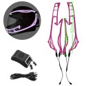 4-in-1 Motorcycle Helmet LED Luminous Sticker Night Riding Cold Light Signal Flashing Strip Helmet Universal Strip USB Charger