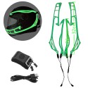 4-in-1 Motorcycle Helmet LED Luminous Sticker Night Riding Cold Light Signal Flashing Strip Helmet Universal Strip USB Charger