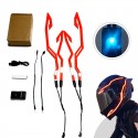 4-in-1 Upgraded Motorcycle Helmet Night Riding Cold Light Signal Flashing Strip LED Luminous Sticker Universal Strip USB Charger