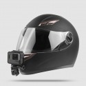 Adjustable Accessory Sport Camera Bracket Cycling Bike Motorcycle Helmet Head Chin Mount J-Hook Bracket Buckle Adhesive Pad for GoPro Xiao-mi