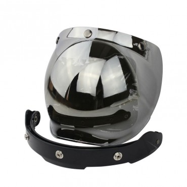 Bubble Shield Helmet Lens For Half Retro Flying Helmet Tri-buckle Lens With Black Frame