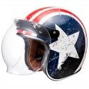 Bubble Shield Helmet Lens For Half Retro Flying Helmet Tri-buckle Lens With Black Frame