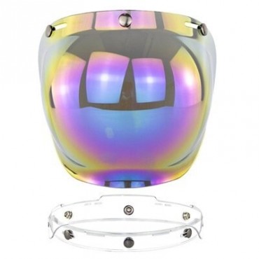 Bubble Shield Helmet Lens For Half Retro Flying Helmet Tri-buckle Lens With Transparent Frame