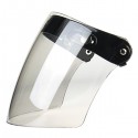 Flip Up Helmet Shield Lens Visor 3 Snap For Motorcycle Half Helmet Clear Silver