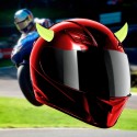 Green Motorcycle Helmet Headwear Accessoriess Suction Cups Horns Decor Decoration