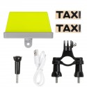 Helmet/Handlebar USB Rechargeable TAXI Sign Light Indicator Decoration For Motorcycle Bike Electirc Scooter