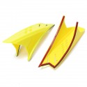 Men's Motorcycle Helmet Horns Accessories Yellow Red Black With Scotch Tapes