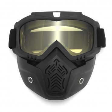 Motorcycle Helmet Mask Shield Goggles Open Face Bike Motocross Eyewear Motorbike