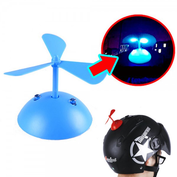 Motorcycle Helmet Wind Power Luminous Bamboo Dragonfly Leaf Propeller Suction Cup Full Face Helmet Decoration