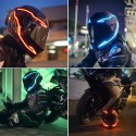 Rechargeable Motorcycle Helmet LED Light USB Power Signal Flashing Strip Luminous Sticker Universal Strip Waterproof