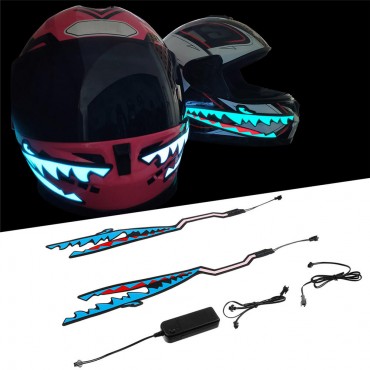 Shark Style Motorcycle Helmet Light Strip LED Night Signal Light Stripe Glowing