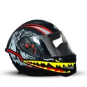 Waterproof Motorcycle Helmet Shark Mouth Light Strip LED Night Signal Lights Luminous Bar Durable Flashing Stripe