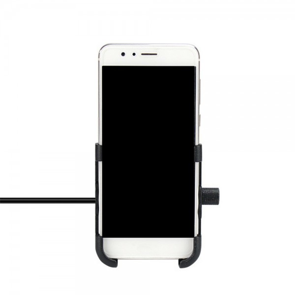 12/24V 2A Adjustable Motorcycle Phone Holder USB Charger Anti-corrosion Mirror/Handlebar