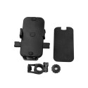 12V 2.1A Dual USB Charger GPS Phone Holder Handlebar Mount Bracket Universal Automatic Lock For Motorcycle Bike Electric Scooter