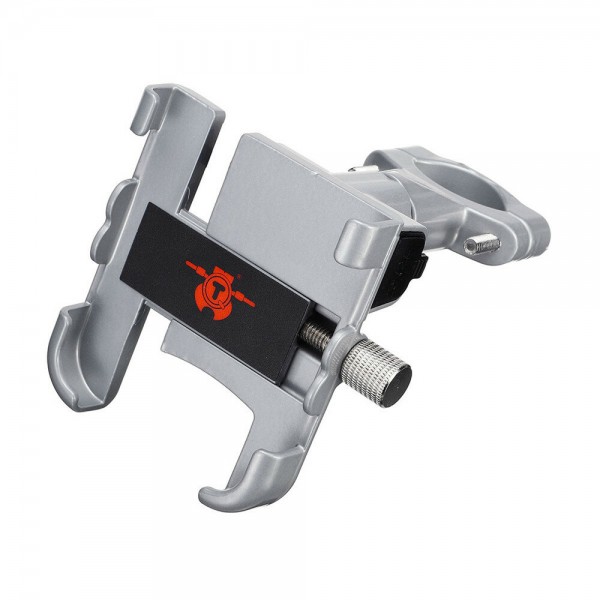 12V 2A Phone Holder USB Charging Aluminum Alloy Motorcycle Handlebar/ Rearview Mirrors Mount Bracket