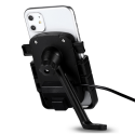 12V-80V Mobile Phone Navigation Support USB Charger Holder Aluminium Alloy Waterproof Electric Scooter Motorcycle Handlebar Mount Clip Bracket Universal