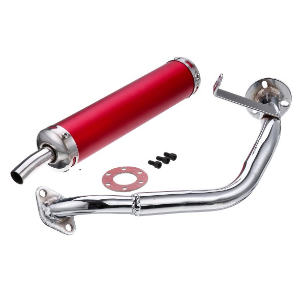 22MM Inlet Round Bent Outlet Exhaust Muffler Tip End Tail Pipe with GY6 Front Pipe Kit Rear