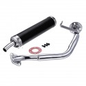 22MM Inlet Round Bent Outlet Exhaust Muffler Tip End Tail Pipe with GY6 Front Pipe Kit Rear