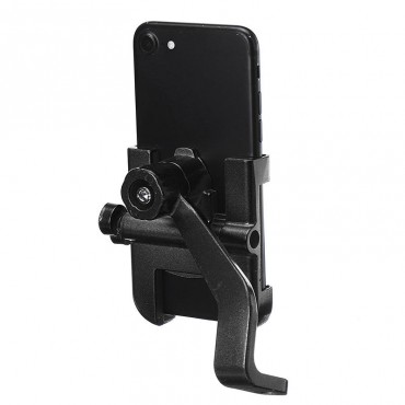360° Aluminum Alloy Phone Holder Stand Bracket Mirror Installation For Motorcycle