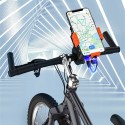 4.2-6.6 Inch Phone Holder GPS Navigation Bracket Motorcycle Bicycle Riding Shockproof Support With Power Bank Rearview Mirror / Handlebar Installation
