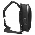 Anti-Theft Men Crossbody Bag Hard Shell Waterproof Chest Sling With Lock USB Port