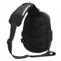 Anti-Theft Men Crossbody Bag Hard Shell Waterproof Chest Sling With Lock USB Port