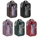 Double Layers Keys Bag Home Keys Holder PU Leather Storage Organizer Wallet Case